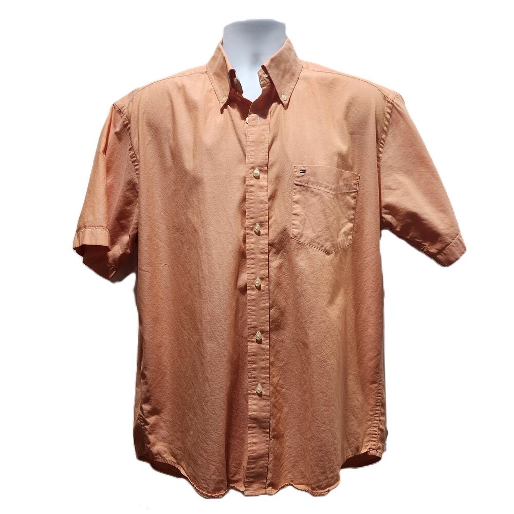 Tommy Hilfiger Salmon Button Casual Shirt L